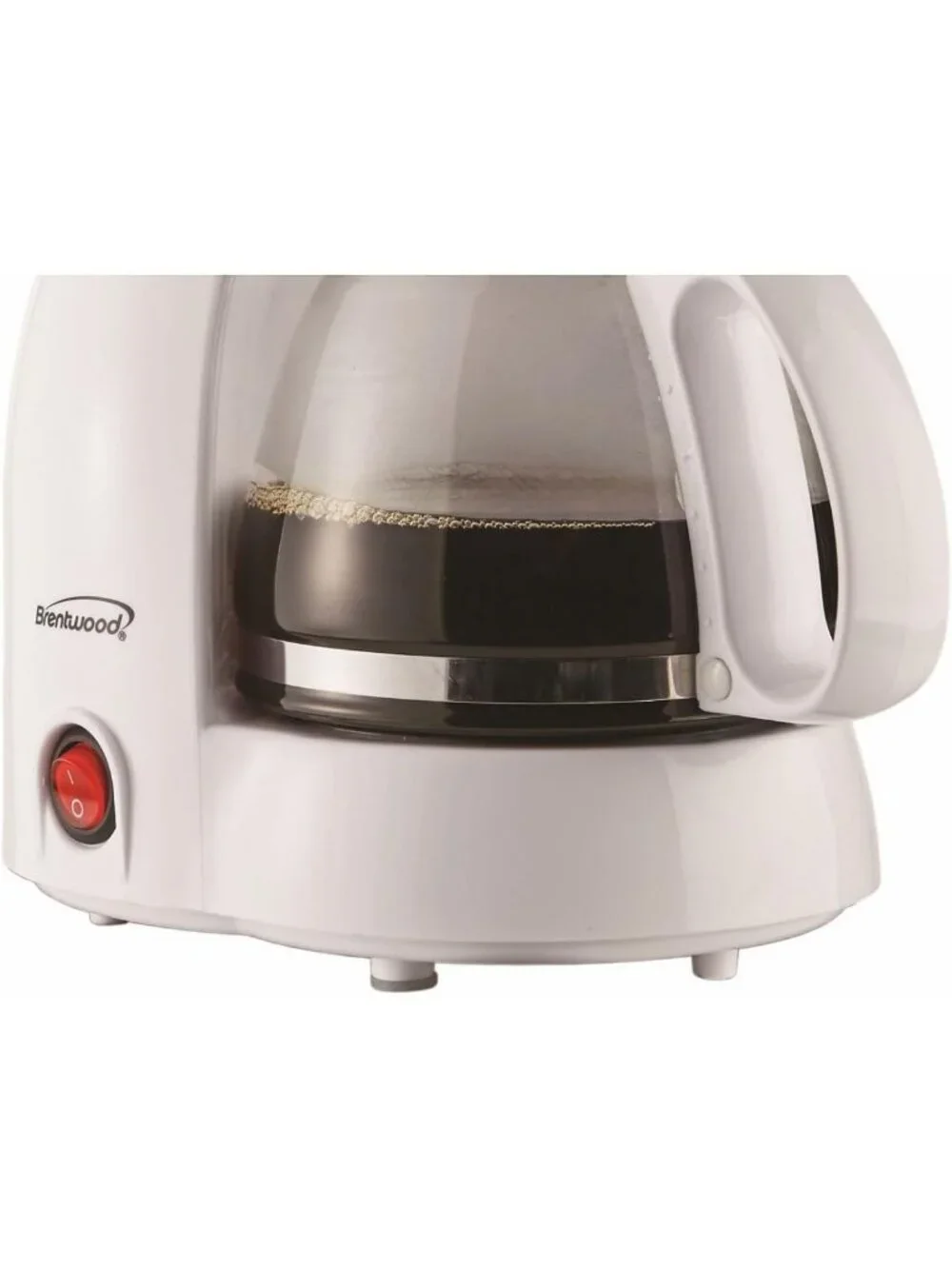 Compact 4-Cup Coffee Maker in White - Perfect for Home or Office Brewing